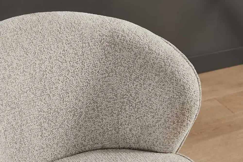 Riess-Ambiente Sessel > Drehbarer Design Sessel GATSBY taupe Bouclé Tweed Soft 360°