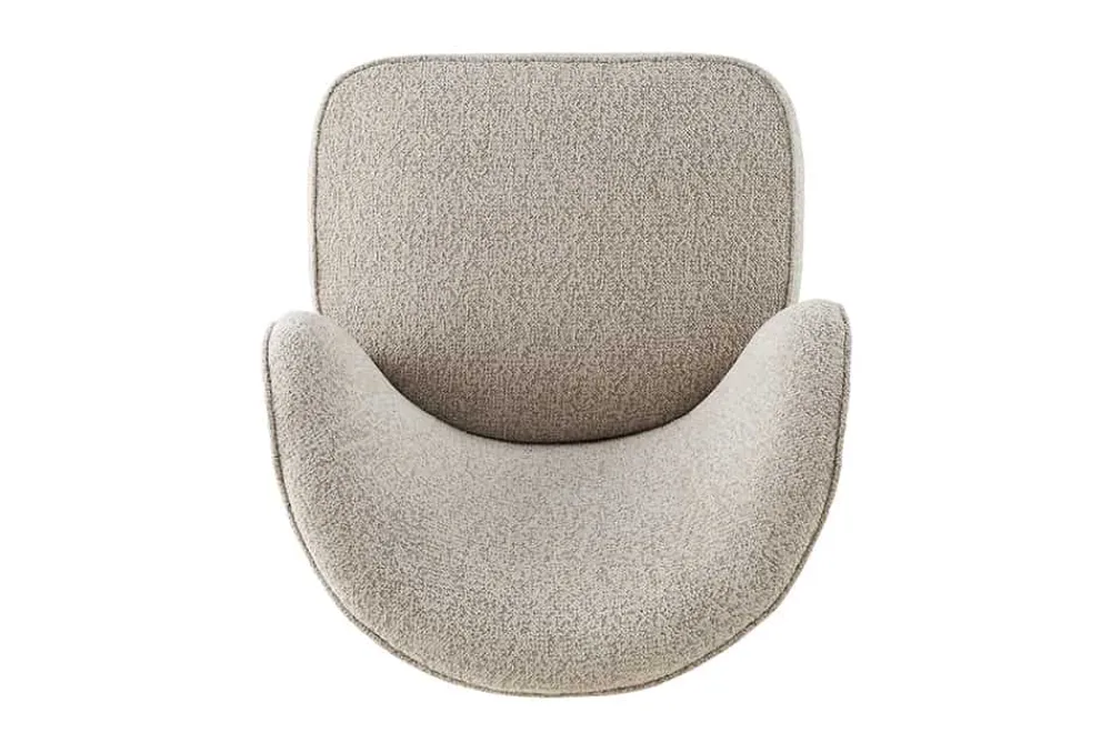 Riess-Ambiente Sessel > Drehbarer Design Sessel GATSBY taupe Bouclé Tweed Soft 360°