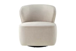 Riess-Ambiente Sessel|Samt Möbel > Drehbarer Design Sessel GATSBY beige Samt 360°
