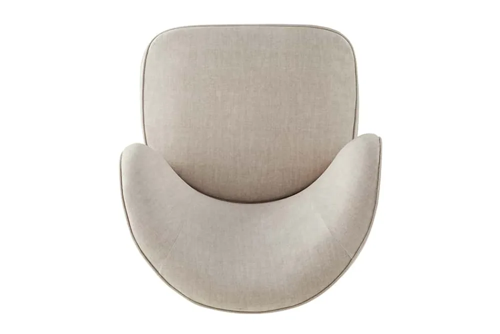 Riess-Ambiente Sessel|Samt Möbel > Drehbarer Design Sessel GATSBY beige Samt 360°
