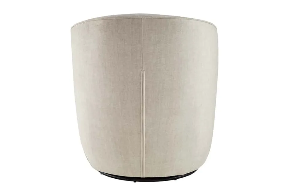 Riess-Ambiente Sessel|Samt Möbel > Drehbarer Design Sessel GATSBY beige Samt 360°
