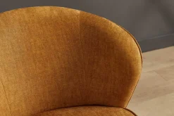 Riess-Ambiente Sessel|Samt Möbel > Drehbarer Design Sessel GATSBY senfgelb Samt 360°