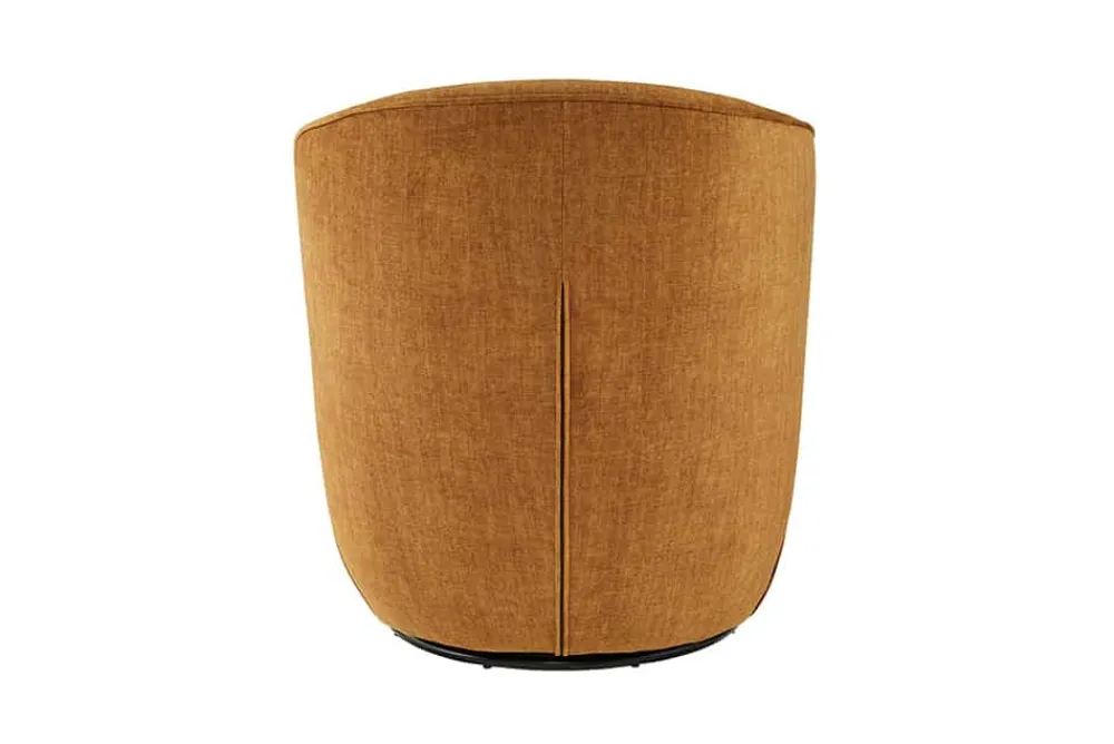 Riess-Ambiente Sessel|Samt Möbel > Drehbarer Design Sessel GATSBY senfgelb Samt 360°