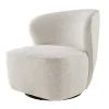 Riess-Ambiente Sessel > Drehbarer Design Sessel GATSBY beige Bouclé Tweed Soft 360°