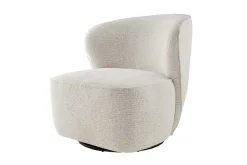 Riess-Ambiente Sessel > Drehbarer Design Sessel GATSBY beige Bouclé Tweed Soft 360°