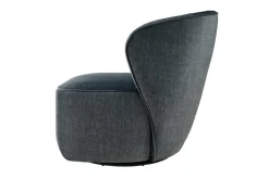 Riess-Ambiente Sessel|Samt Möbel > Drehbarer Design Sessel GATSBY petrol Samt 360°
