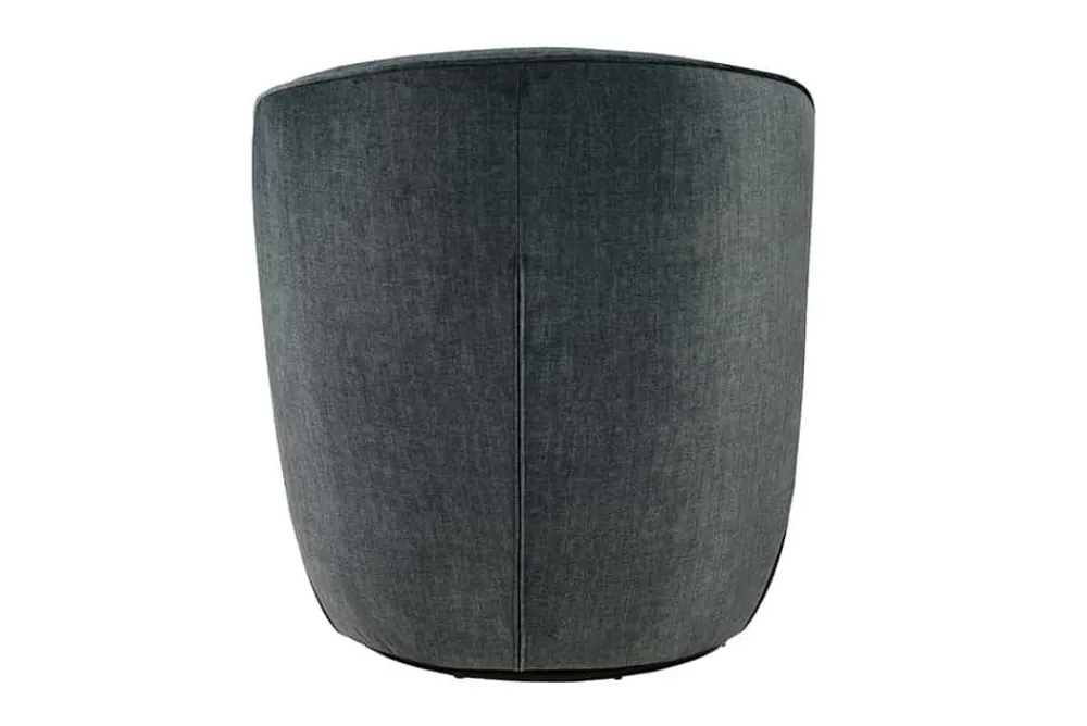 Riess-Ambiente Sessel|Samt Möbel > Drehbarer Design Sessel GATSBY petrol Samt 360°