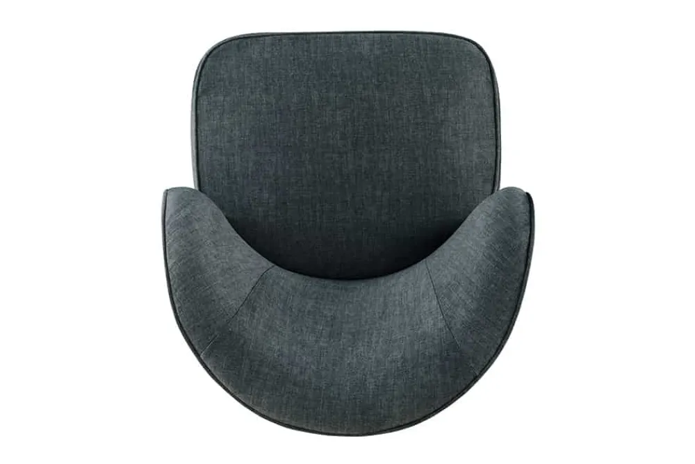 Riess-Ambiente Sessel|Samt Möbel > Drehbarer Design Sessel GATSBY petrol Samt 360°