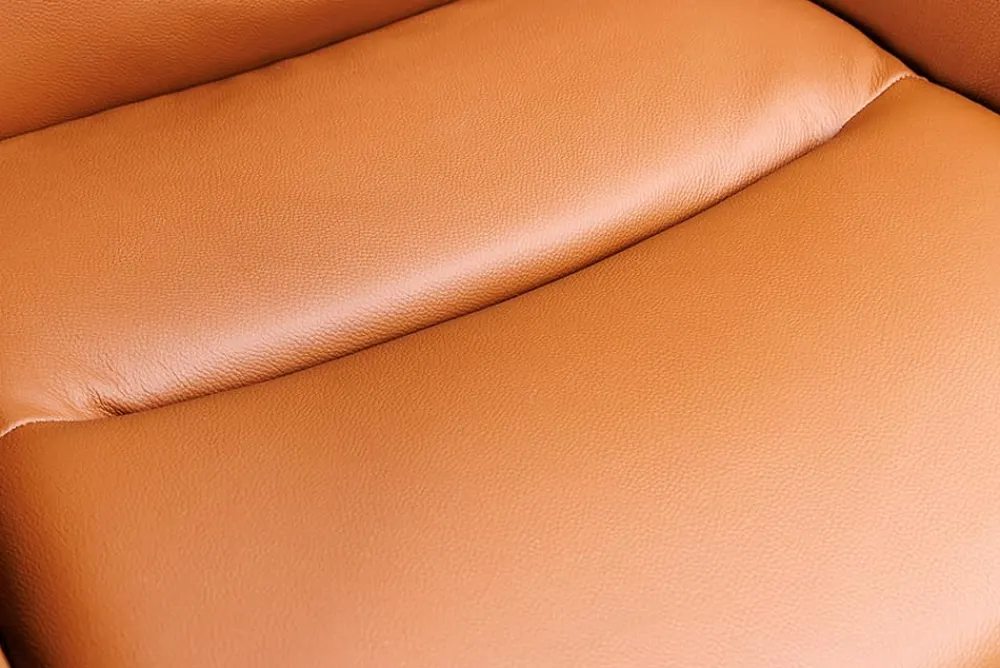 Riess-Ambiente Retro Möbel|Stühle > Drehbarer Design Stuhl BIG GEORGE cognac Echtleder Microfaser mit Armlehne Retro