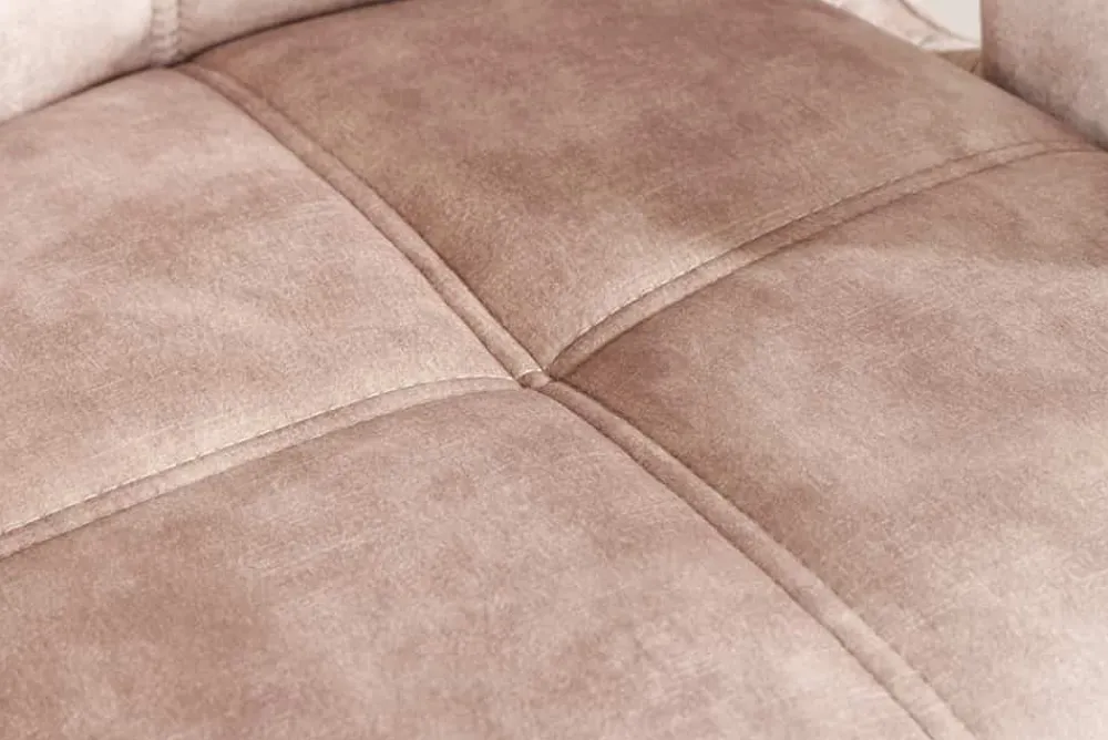 Riess-Ambiente Stühle|Samt Möbel > Drehbarer Design Stuhl CONCORD champagner greige Samt Taschenfederkern Metallgestell greige
