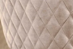 Riess-Ambiente Retro Möbel|Stühle > Drehbarer Design Stuhl EUPHORIA champagner greige Samt mit Armlehne Metallgestell schwarz