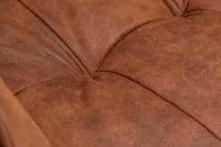 Riess-Ambiente Retro Möbel|Stühle > Drehbarer Design Stuhl MR. LOUNGER hellbraun Microfaser mit Armlehne Metall schwarz