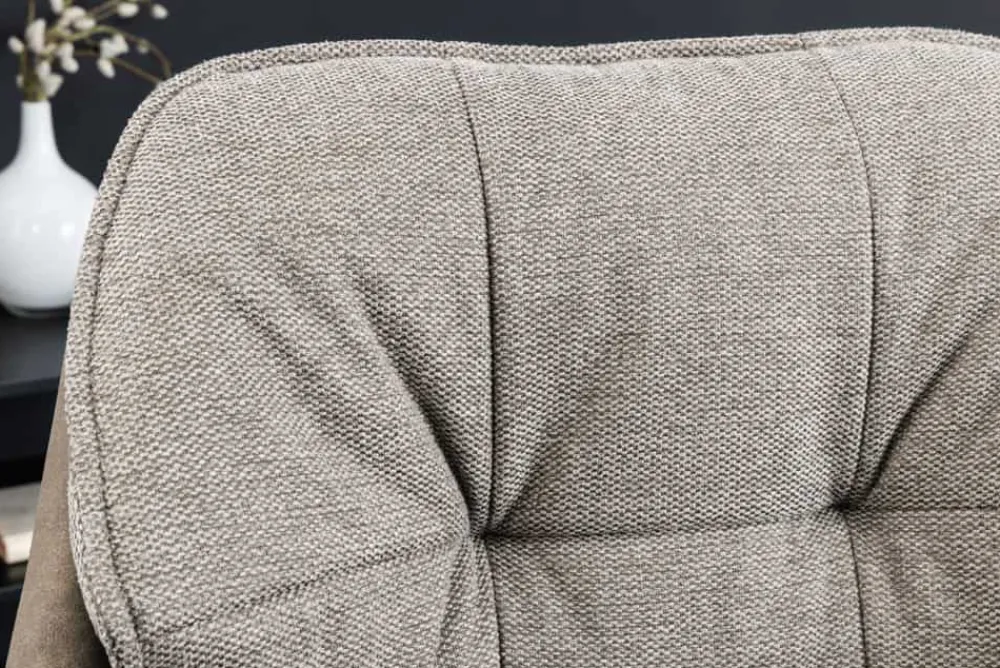 Riess-Ambiente Retro Möbel|Industrial Loft > Drehbarer Design Stuhl MR. LOUNGER vintage taupe Microfaser mit Armlehne