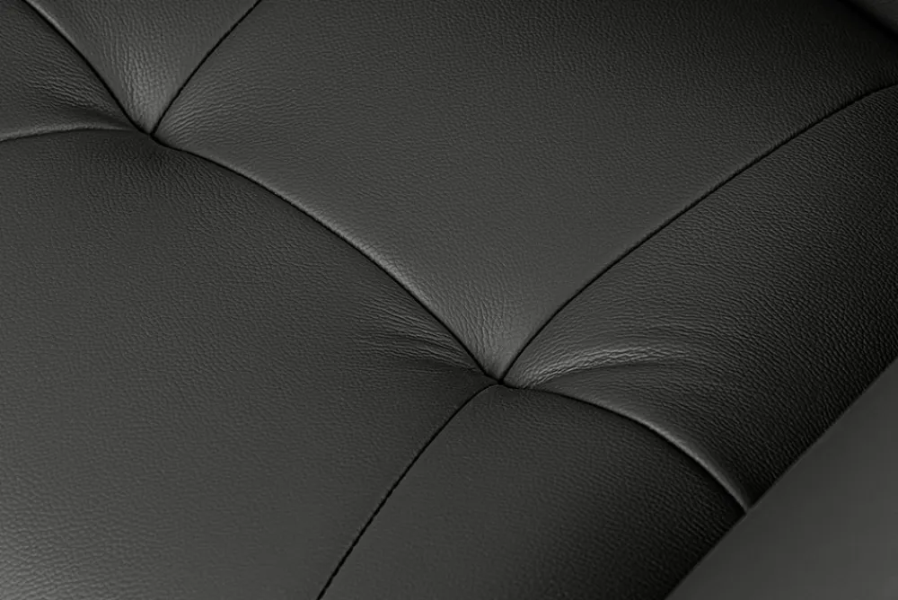 Riess-Ambiente Stühle > Drehbarer Design Stuhl SIGNATURE schwarz Echtleder 360° Taschenfederkern Metall