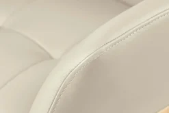 Riess-Ambiente Stühle > Drehbarer Design Stuhl SIGNATURE beige Echtleder 360° Taschenfederkern schwarz Metall