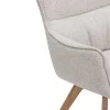 Riess-Ambiente Skandinavisch|Stühle > Drehbarer Design Stuhl VOGUE beige natur Strukturstoff Eichenholz 360° mit Armlehne