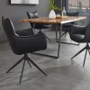 Riess-Ambiente Industrial Loft|Stühle > Drehbarer Design Stuhl VOGUE schwarz Kunstleder Metall 360° mit Armlehne
