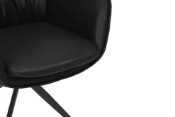 Riess-Ambiente Industrial Loft|Stühle > Drehbarer Design Stuhl VOGUE schwarz Kunstleder Metall 360° mit Armlehne