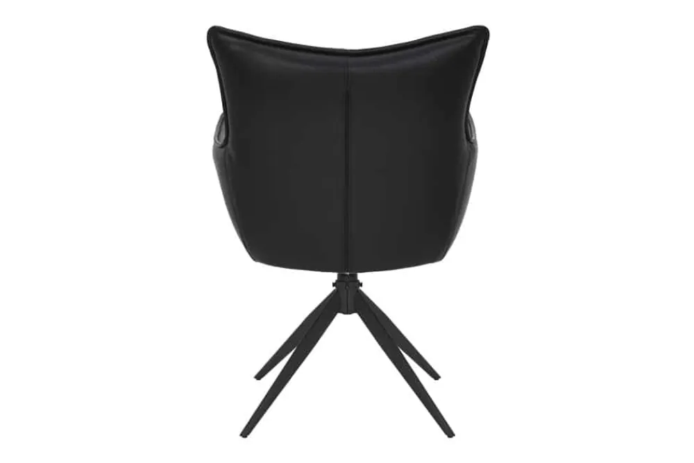 Riess-Ambiente Industrial Loft|Stühle > Drehbarer Design Stuhl VOGUE schwarz Kunstleder Metall 360° mit Armlehne