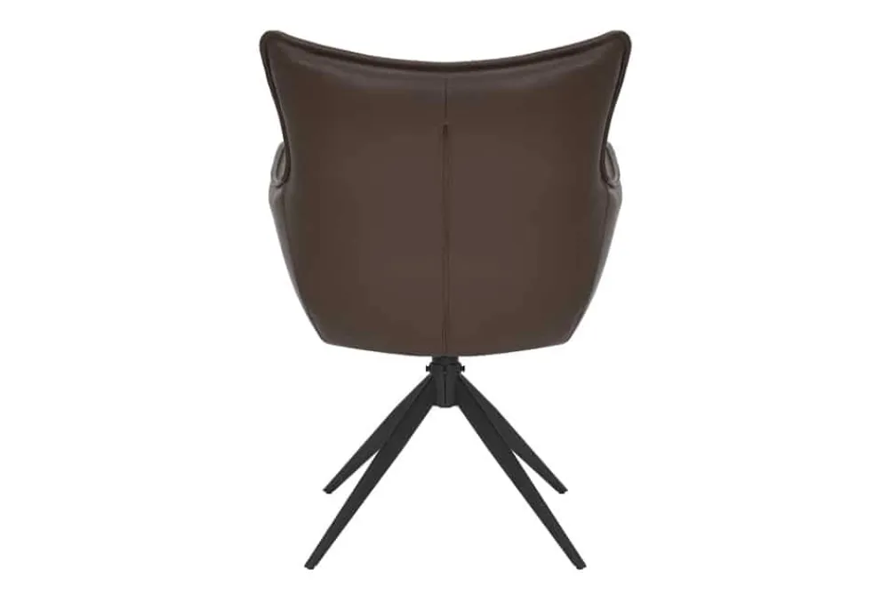 Riess-Ambiente Industrial Loft|Stühle > Drehbarer Design Stuhl VOGUE brandy braun Kunstleder schwarz Metall 360° mit Armlehne