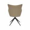 Riess-Ambiente Skandinavisch|Stühle > Drehbarer Design Stuhl VOGUE taupe Kunstleder Metall 360° mit Armlehne