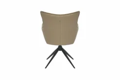 Riess-Ambiente Skandinavisch|Stühle > Drehbarer Design Stuhl VOGUE taupe Kunstleder Metall 360° mit Armlehne