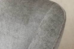 Riess-Ambiente Retro Möbel|Stühle > Drehbarer Retro Stuhl AVIGNON grau Chenille schwarze Metallbeine