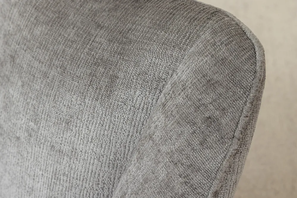 Riess-Ambiente Retro Möbel|Stühle > Drehbarer Retro Stuhl AVIGNON grau Chenille schwarze Metallbeine