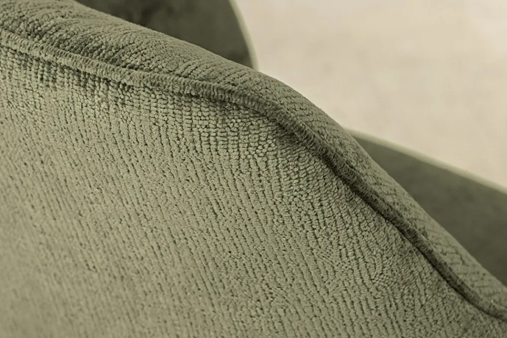 Riess-Ambiente Retro Möbel|Stühle > Drehbarer Retro Stuhl AVIGNON grün Chenille schwarze Metallbeine