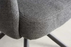 Riess-Ambiente Retro Möbel|Skandinavisch > Drehbarer Retro Stuhl BIG GEORGE grau mit Armlehnen und Taschenfederkernpolsterung