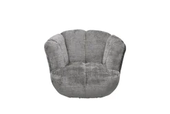 Riess-Ambiente Sessel > Drehbarer Sessel DIAMOND silbergrau Chenille Cremona 360°