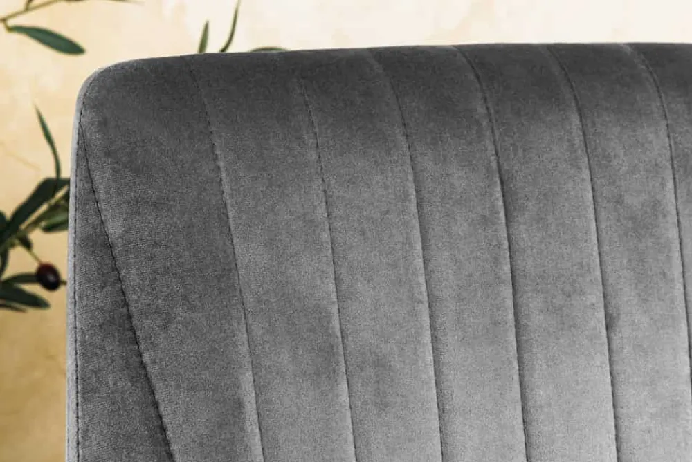 Riess-Ambiente Loungesessel|Stühle > Drehbarer Sessel LOUNGER grau gold Samt Modern Design