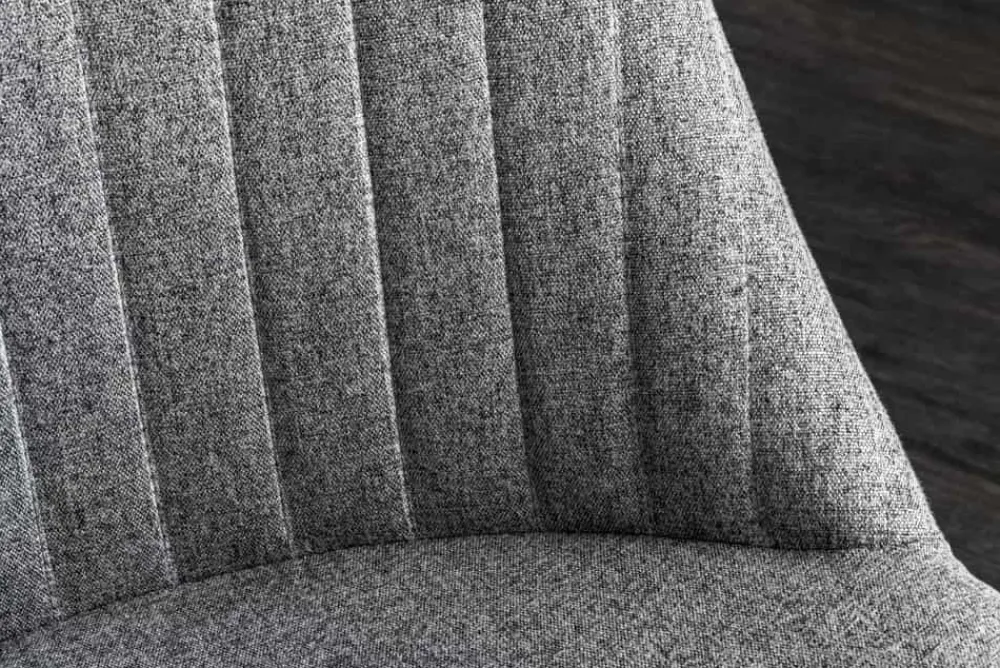 Riess-Ambiente Loungesessel|Stühle > Drehbarer Sessel LOUNGER grau Strukturstoff Metallgestell schwarz