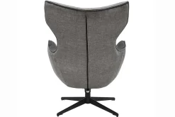 Riess-Ambiente Skandinavisch|Sessel > Drehbarer Sessel VOGUE grau Samt schwarze Metallbeine mit Armlehne