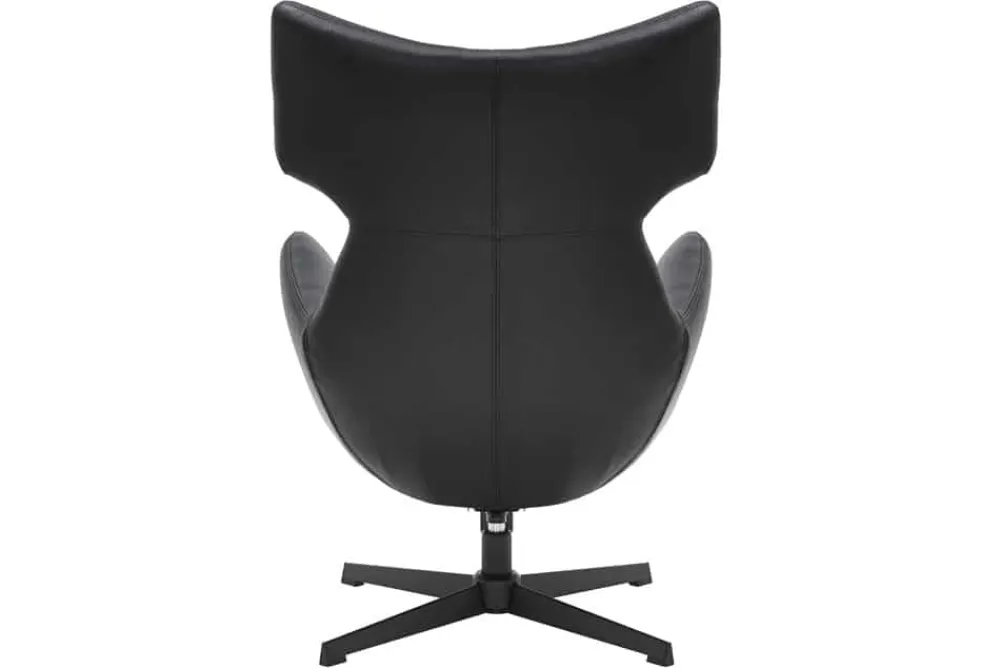 Riess-Ambiente Sessel|Industrial Loft > Drehbarer Sessel VOGUE schwarz Kunstleder Metallbeine mit Armlehne
