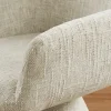 Riess-Ambiente Retro Möbel|Stühle > Drehbarer Stuhl AMBIENTO beige Chenille 180° mit Auto-Return Polsterstuhl