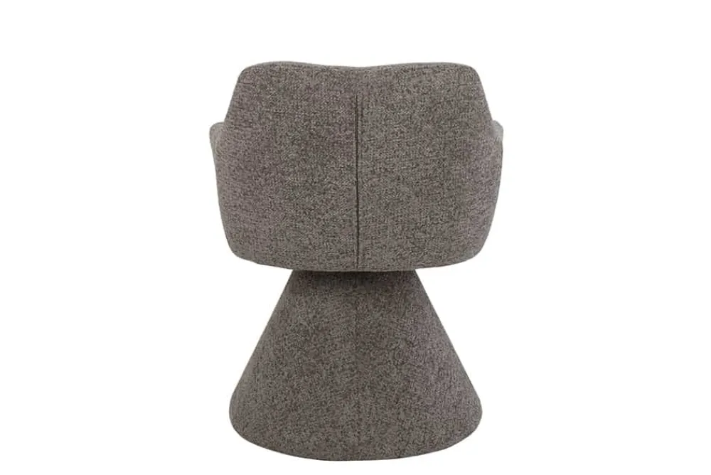 Riess-Ambiente Retro Möbel|Stühle > Drehbarer Stuhl AMBIENTO braun Strukturstoff 180° mit Auto-Return Polsterstuhl