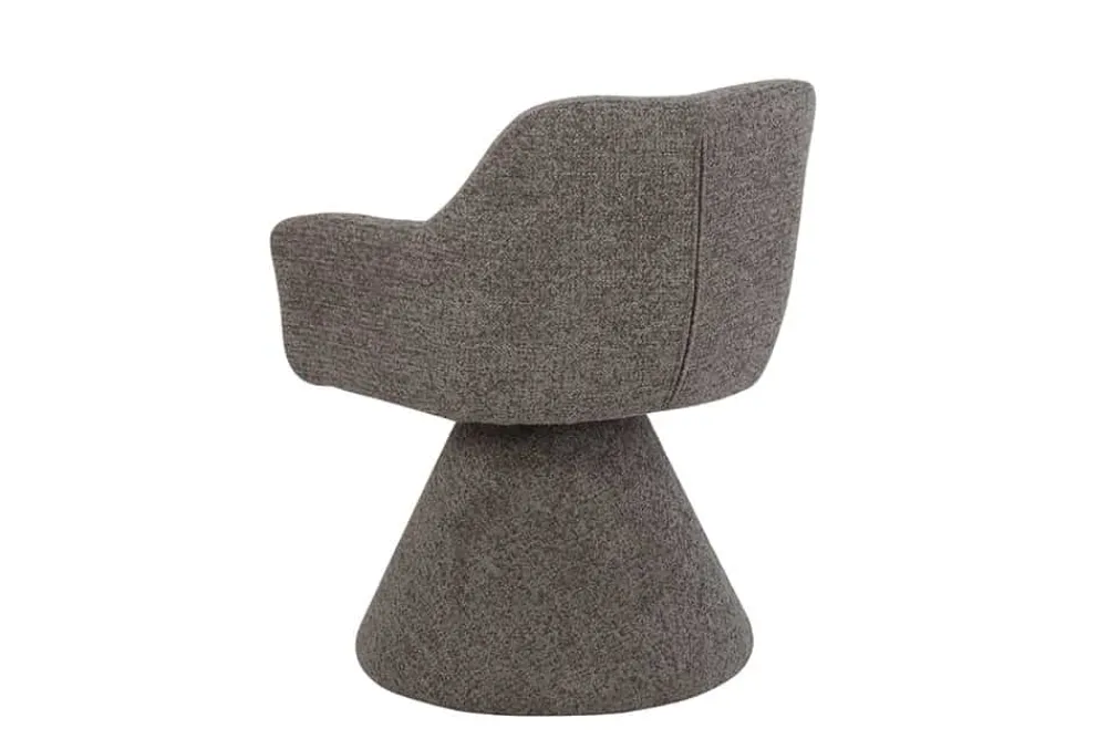 Riess-Ambiente Retro Möbel|Stühle > Drehbarer Stuhl AMBIENTO braun Strukturstoff 180° mit Auto-Return Polsterstuhl
