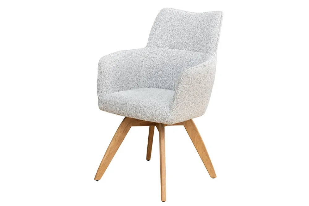 Riess-Ambiente Skandinavisch|Stühle > Drehbarer Stuhl ASGARD beige Strukturstoff mit Taschenfederkern und Armlehne