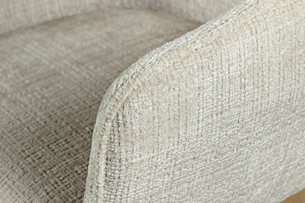 Riess-Ambiente Skandinavisch|Stühle > Drehbarer Stuhl ASGARD champagner Chenille Cremona Taschenfederkern mit Armlehne