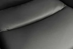 Riess-Ambiente Retro Möbel|Stühle > Drehbarer Stuhl BIG GEORGE grau Echtleder Microfaser mit Armlehne schwarze Metallbeine