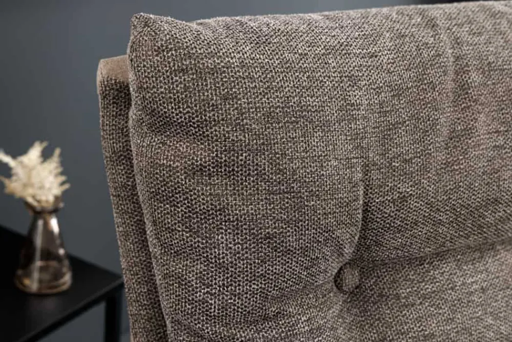 Riess-Ambiente Retro Möbel|Industrial Loft > Drehbarer Stuhl BIG GEORGE taupe Microfaser Webstoff Taschenfederkern Metall schwarz