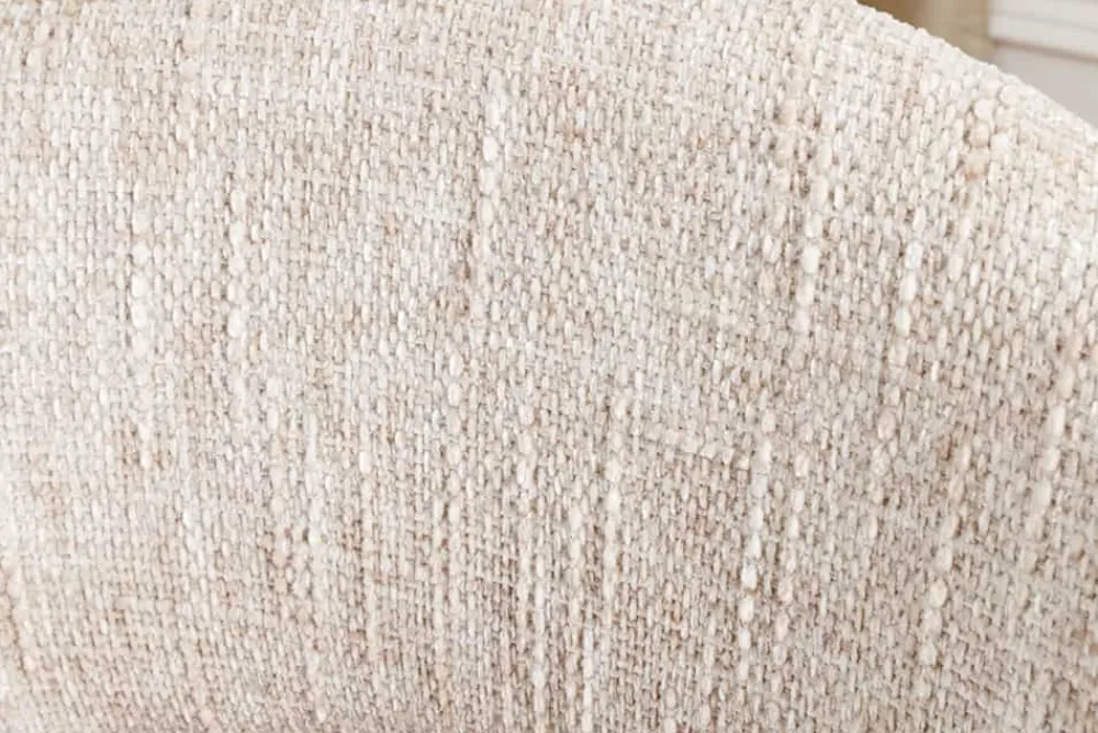 Riess-Ambiente Retro Möbel|Stühle > Drehbarer Stuhl ORGANIKO beige Chenillestoff Holzgestell Eiche mit Armlehne