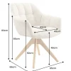 Riess-Ambiente Skandinavisch|Stühle > Drehbarer Stuhl PAPILLON champagner beige Chenille Cremona Eiche Massivholz