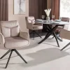 Riess-Ambiente Stühle > Drehbarer Stuhl PROMETHEUS beige Vogue Velours Samt Taschenfederkern Metallgestell