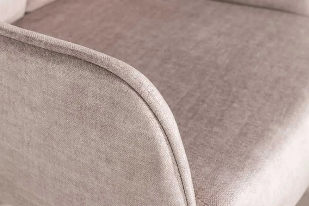 Riess-Ambiente Stühle > Drehbarer Stuhl PROMETHEUS beige Vogue Velours Samt Taschenfederkern Metallgestell