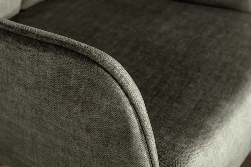 Riess-Ambiente Stühle > Drehbarer Stuhl PROMETHEUS moosgrün Vogue Velours Samt Taschenfederkern Metall
