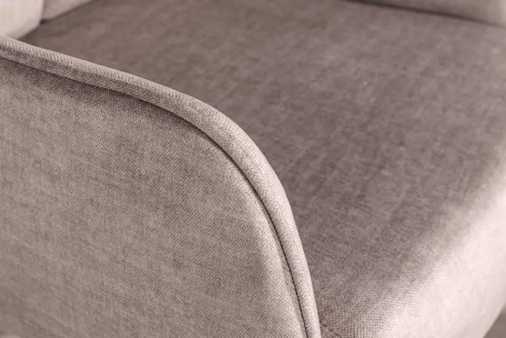 Riess-Ambiente Stühle > Drehbarer Stuhl PROMETHEUS taupe Vogue Velours Samt Taschenfederkern Metallgestell