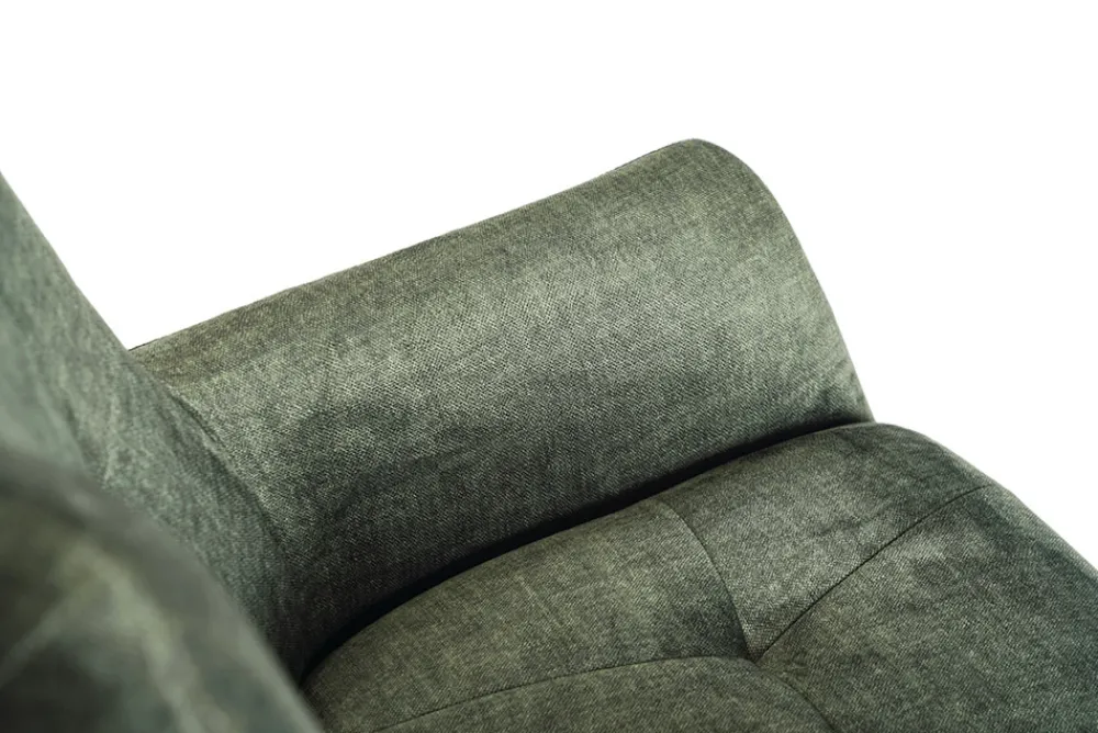 Riess-Ambiente Stühle|Samt Möbel > Drehbarer Stuhl SIGNATURE moosgrün Vogue Velours Samt Taschenfederkern schwarz Metall