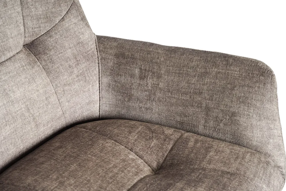 Riess-Ambiente Stühle|Samt Möbel > Drehbarer Stuhl SIGNATURE taupe Vogue Velours Samt Taschenfederkern schwarz Metall